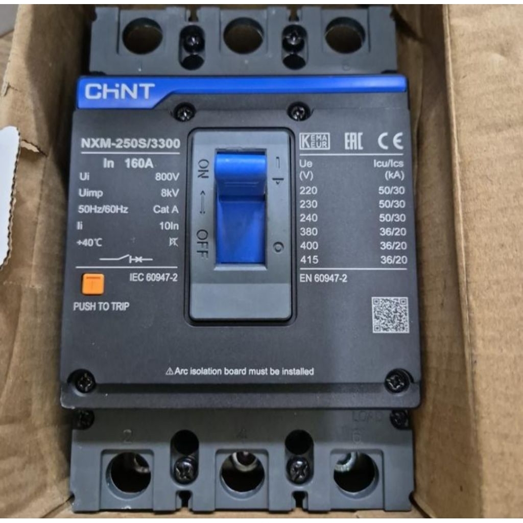 MCCB CHINT 3P 160A NXM-250S/3300 ORIGINAL