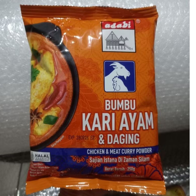 

Bumbu Kari Ayam dan Daging / Adabi Malaysia / Bumbu Instan