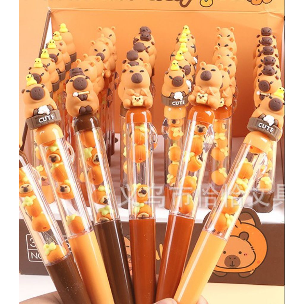 

Pulpen Gel Karakter Beruang Lucu 0.5mm | Pena Boneka CUTE Isi Mainan Floating | Alat Tulis Unik Kekinian | Pulpen Capybara