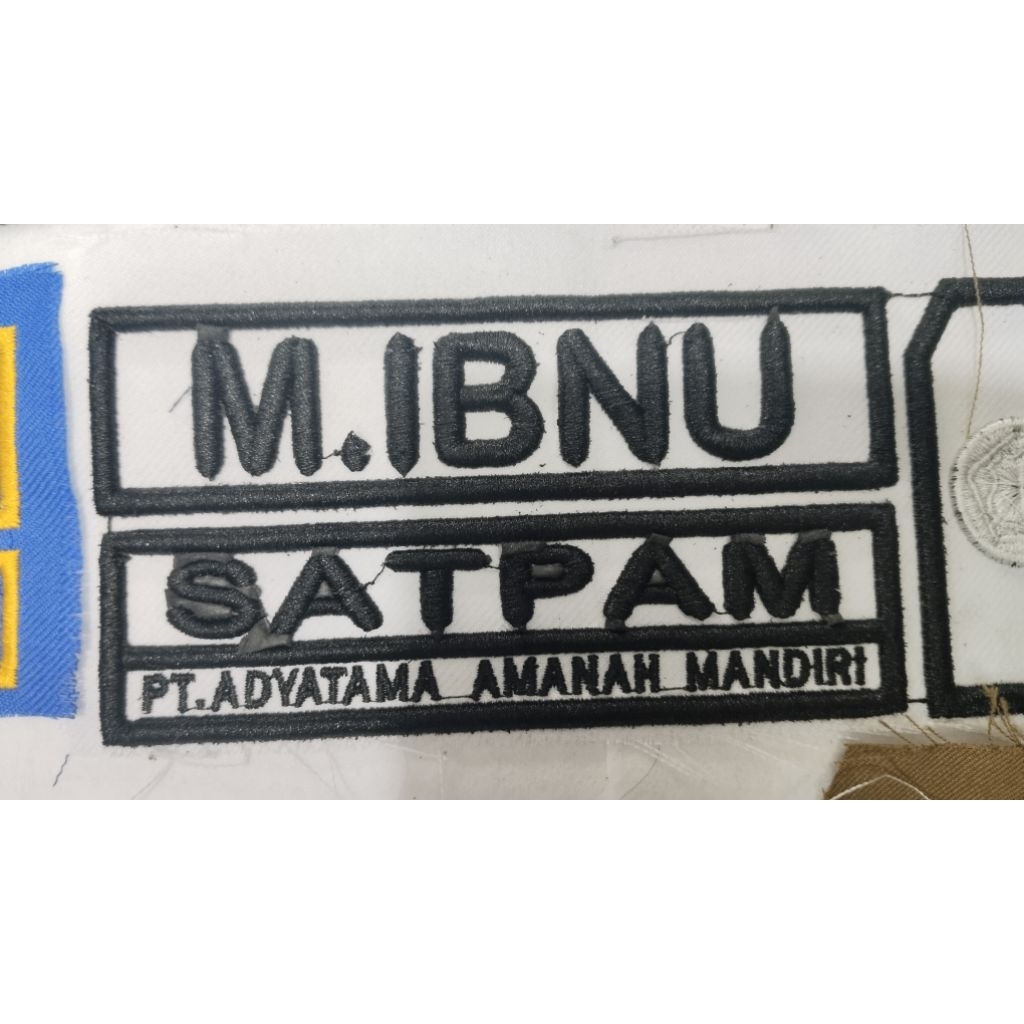 BORDIR NAMA TIMBUL BORDIR NAMA SATPAM TIMBUL