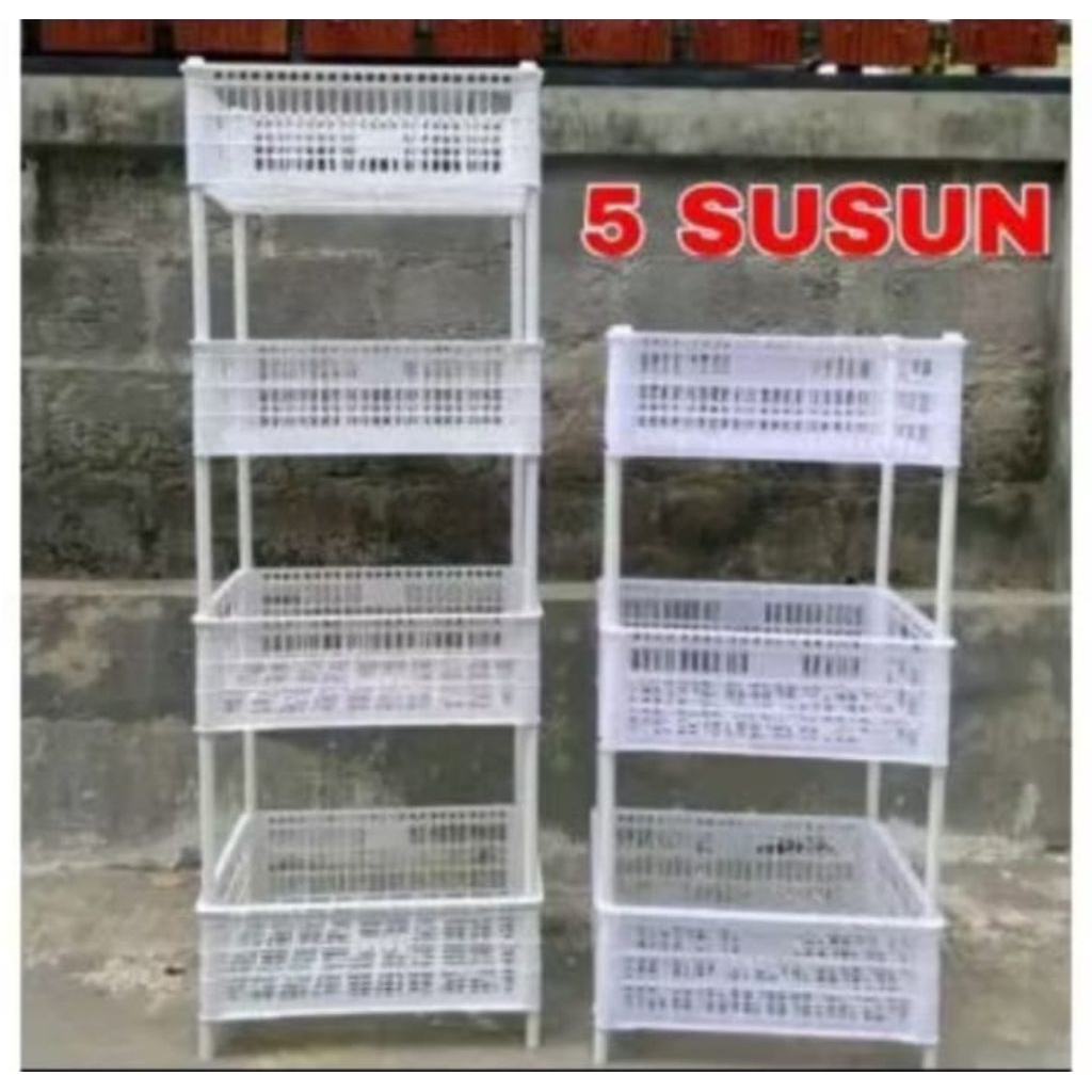 Rak Susun Keranjang Serbaguna Plastik 40X28X18 Cm Tbk
