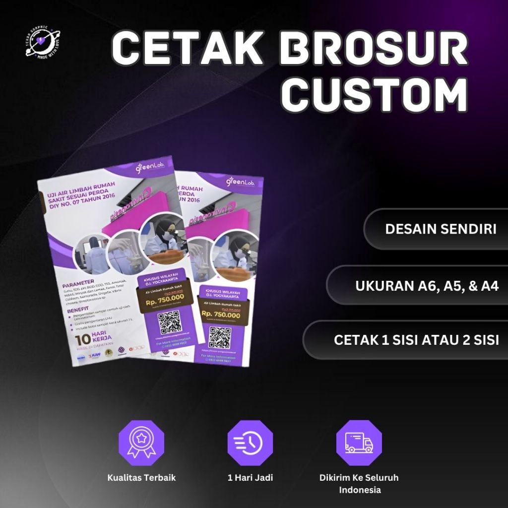 

Cetak Brosur Flyer Pamflet Custom Ukuran A4 A5 A6 | 1 Sisi / 2 Sisi | Murah Berkualitas