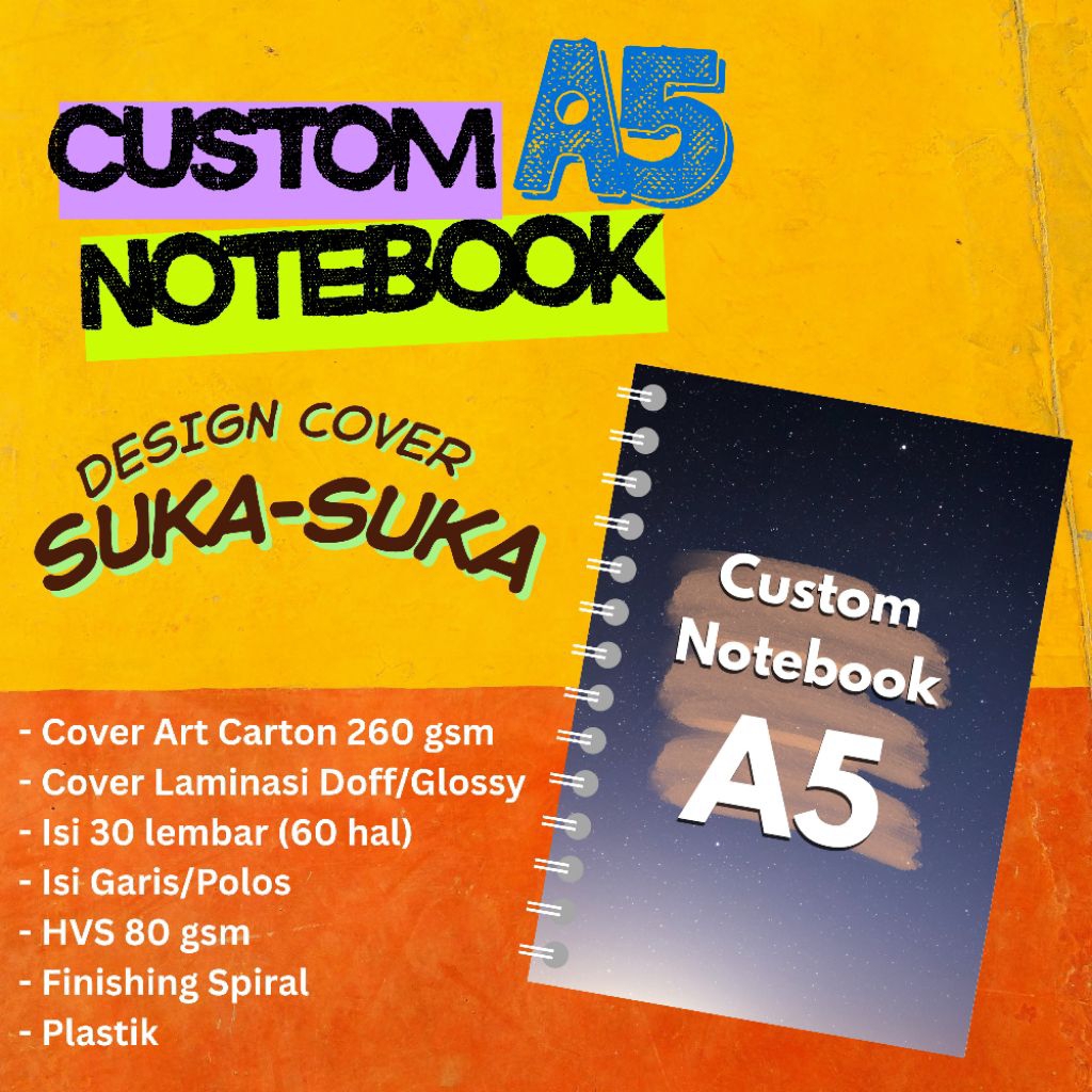 

Notebook Custom ukuran A5