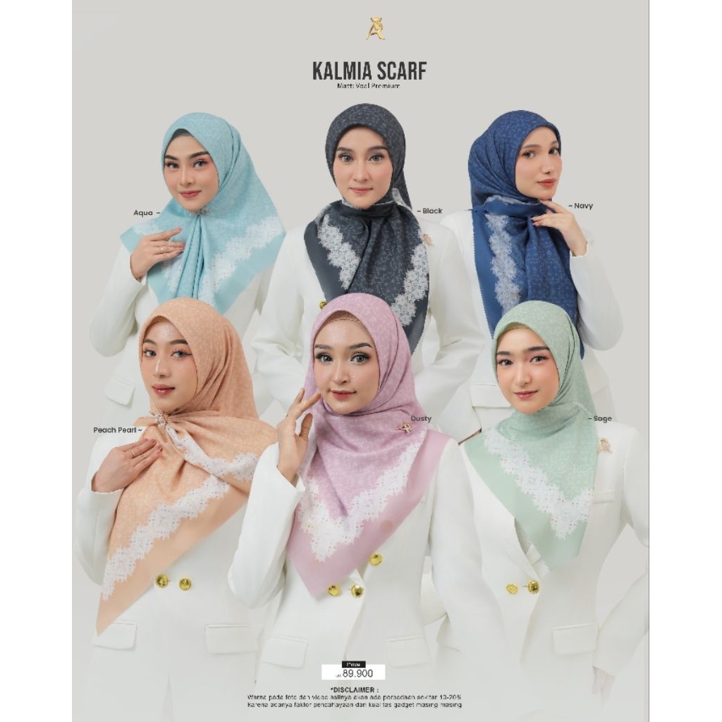 Scraft Kalmia Arrafi Segi Empat motif Segi Empat Arrafi Saudia Paris Hijab Persegi Scraft Arrafi