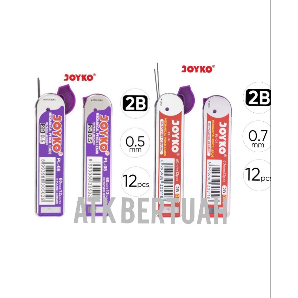 

JOYKO PL05 PL07 MECHANICAL PENCIL LEAD 0.5 0.7 2B ISI PENSIL PILOT MEKANIK