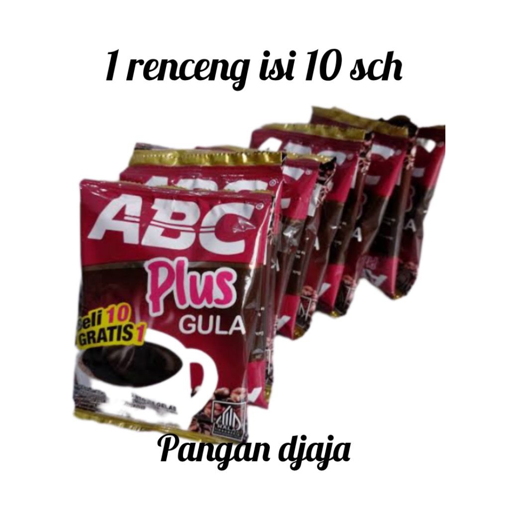 

kopi abc plus gula murah kopi 1 renteng isi 10 sachet 18gr