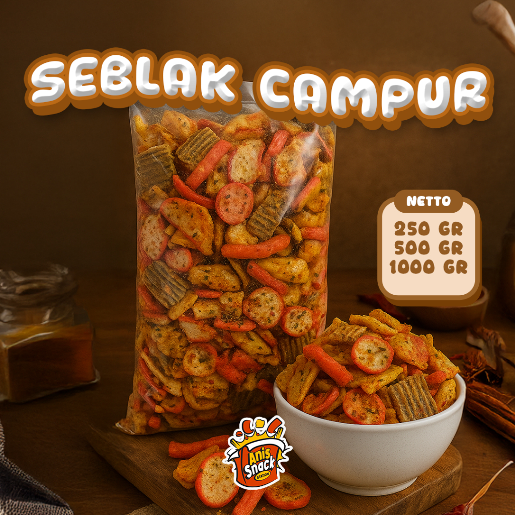 

Kerupuk Seblak Mix / Kerupuk Seblak Campur Pedas / Kerupuk Seblak Campur 6 Varian