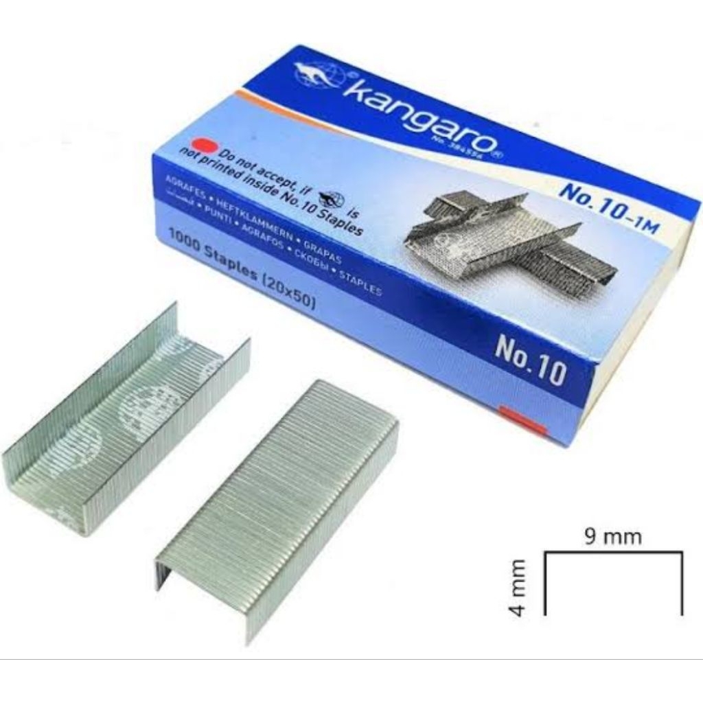 

ISI STAPLES KANGARO HO 10 -1M PER PACK ISI 20 BOX KECIL
