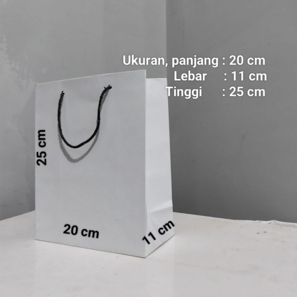 

paper bag murah paper bag polos paper bag white Kraft 20x11x25