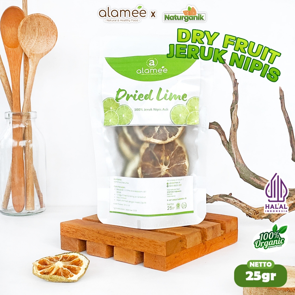 

ALAMEE Lime Slice Tea Jeruk Nipis Kering Dried Teh Herbal Buah Iris Organik Premium 25gr Naturganik