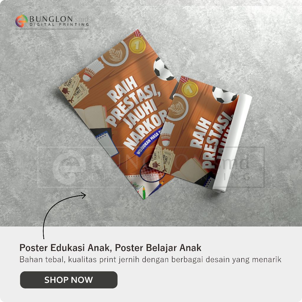

Poster Raihlah Prestasi Jauhi Narkoba Model Coklat