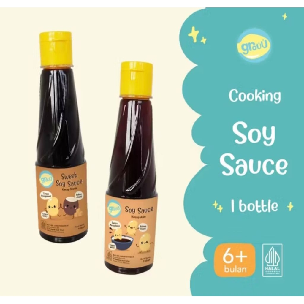 

Grouu Soy Sauce 145ml / Kecap Asin dan Kecap Manis