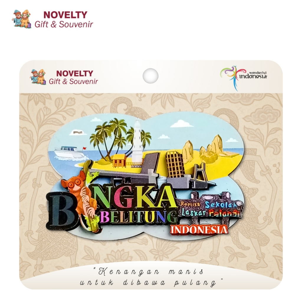 Souvenir magnet kulkas Bangka Belitung oleh oleh negara Indonesia