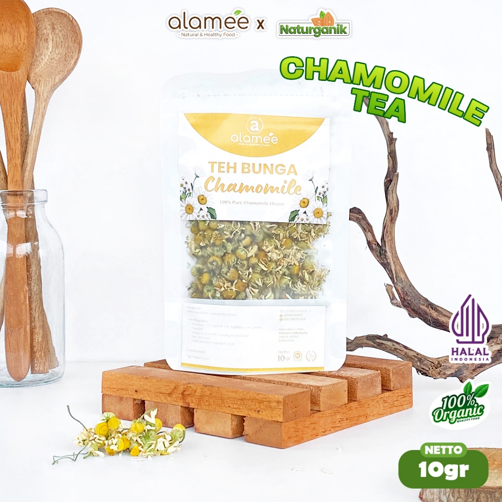 

ALAMEE Chamomile Tea Teh Camomile Flower Bunga Kamomile Dried Flower Organik 10gr Premium Naturganik