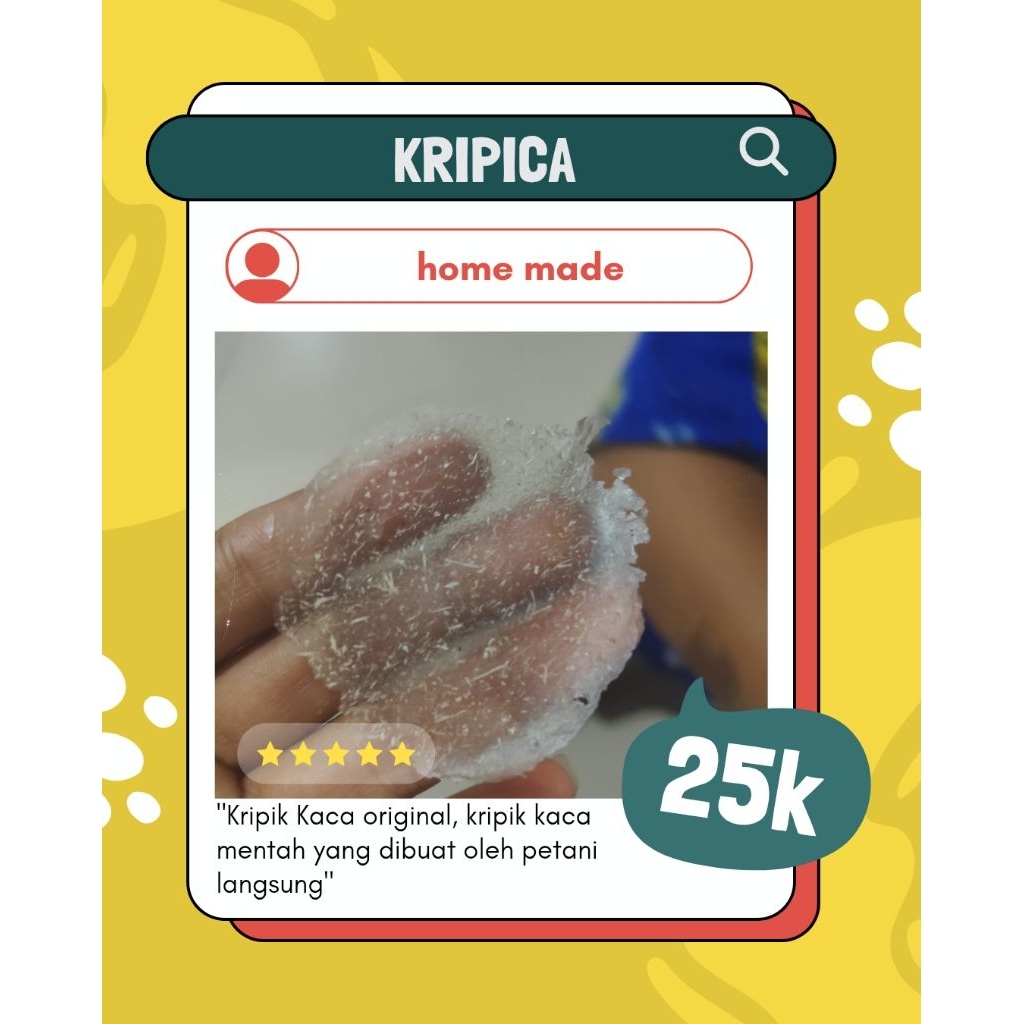 

KripCa/Kripik Kaca/Kripik Beling/Original Siap MASAK 1000gram