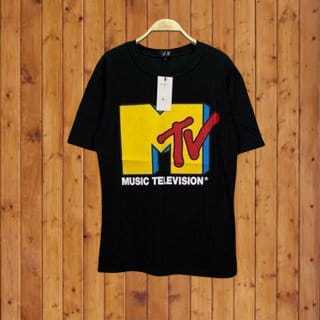 Kaos Pria/Wanita Unisex   Mtv Premium Cotton Combed
