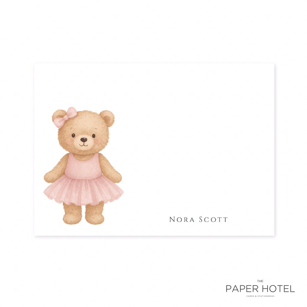 

1 Sided Notecard - Kids Collection (Personalized Initials/Name, 16 pcs)