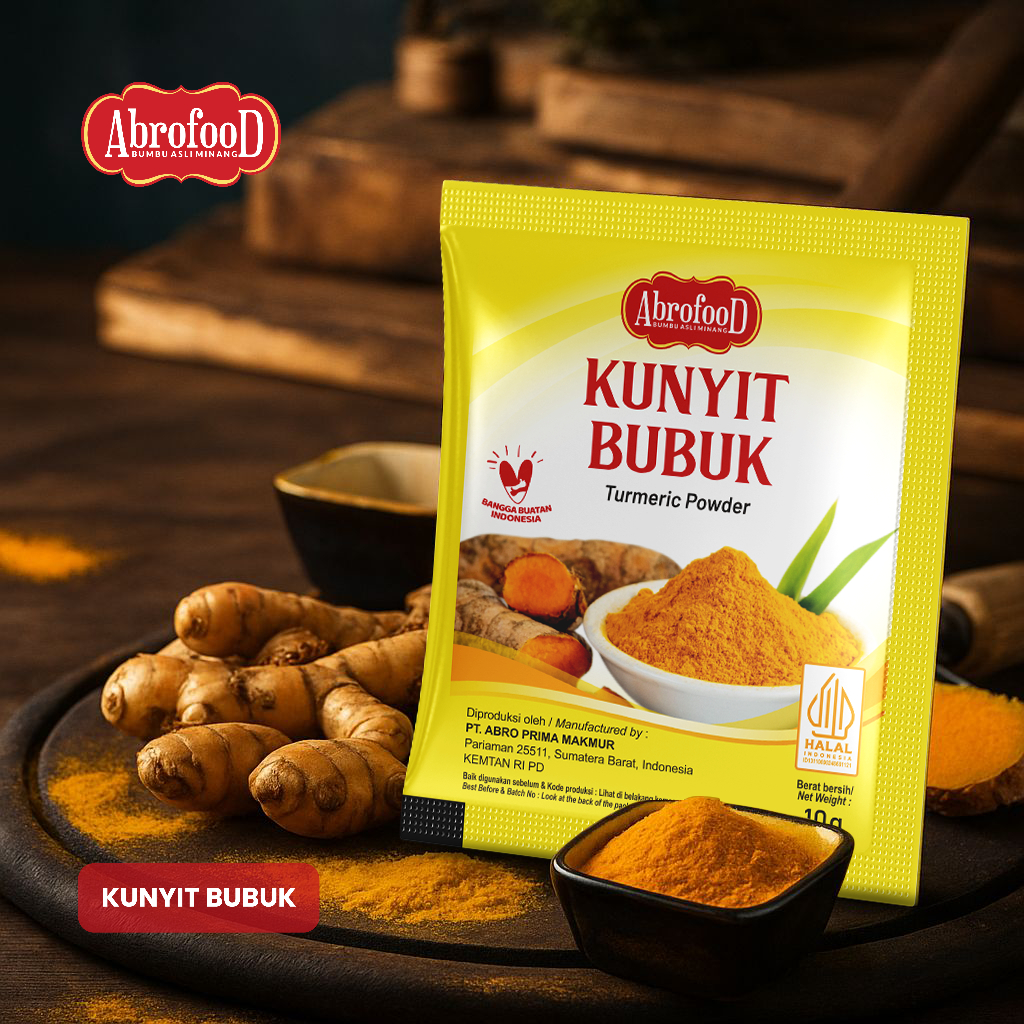 

Kunyit bubuk abrofood 10 gr (renteng)