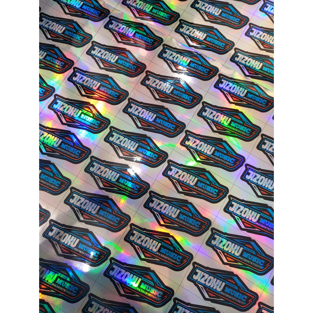 

Cetak Stiker Vinil HOLOGRAM SOLVENT 6PLMurah Waterproof Indoor Outdoor + Free Cutting