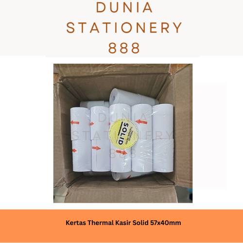 

Paper / Kertas Thermal SOLID 57 x 40 mm /57x40mm Kertas Thermal Murah