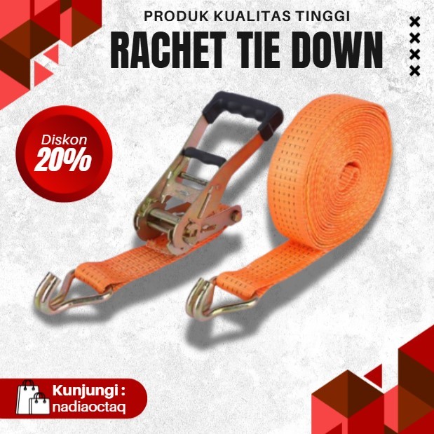 Rachet tie down/8-10 meter Trek belt /10 ton tali sound/tali barang