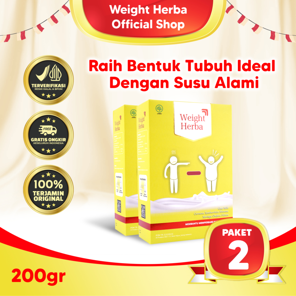

Weight Herba - Suplemen Alami untuk Meningkatkan Berat Badan & Nafsu Makan