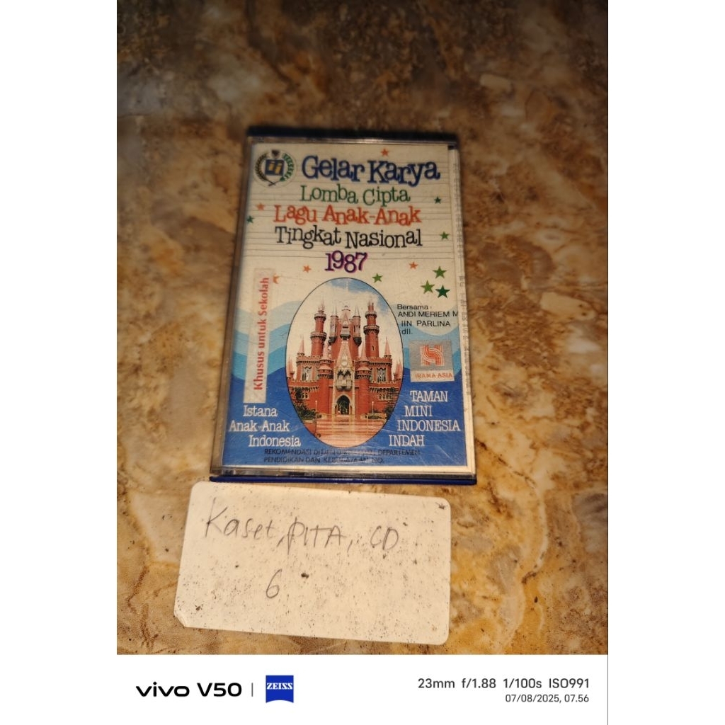 Kaset Pita - Lomba cipta lagu anak anak Gelar Karya Tingkat Nasional 1987