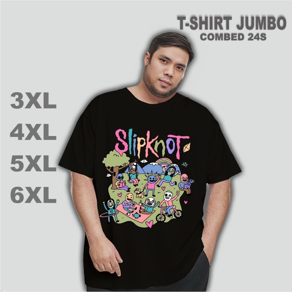 Zuro - Kaos Band Jumbo Slipknot Carton T-shirt big size big catton combed 24s unisex