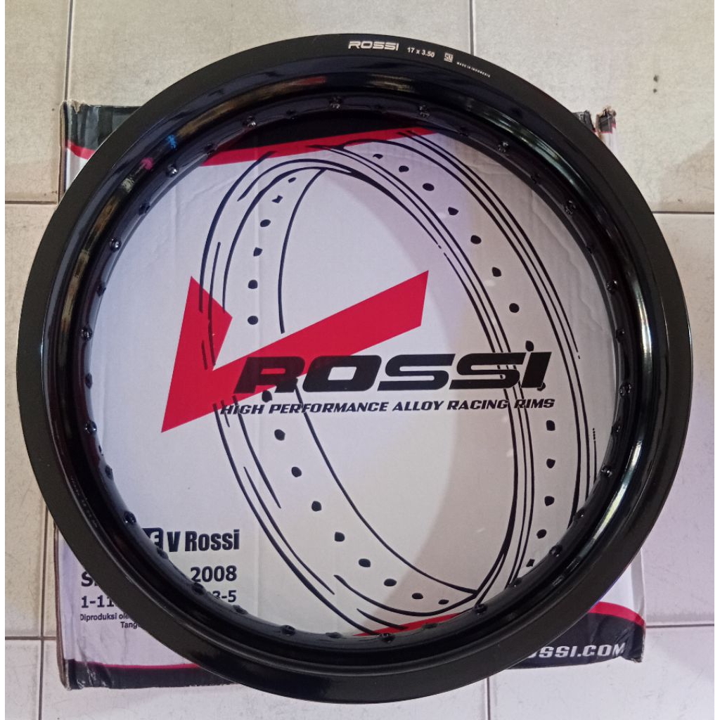 Rim/Lingkar/Velg Rossy 350X17 Hitam kilat.
