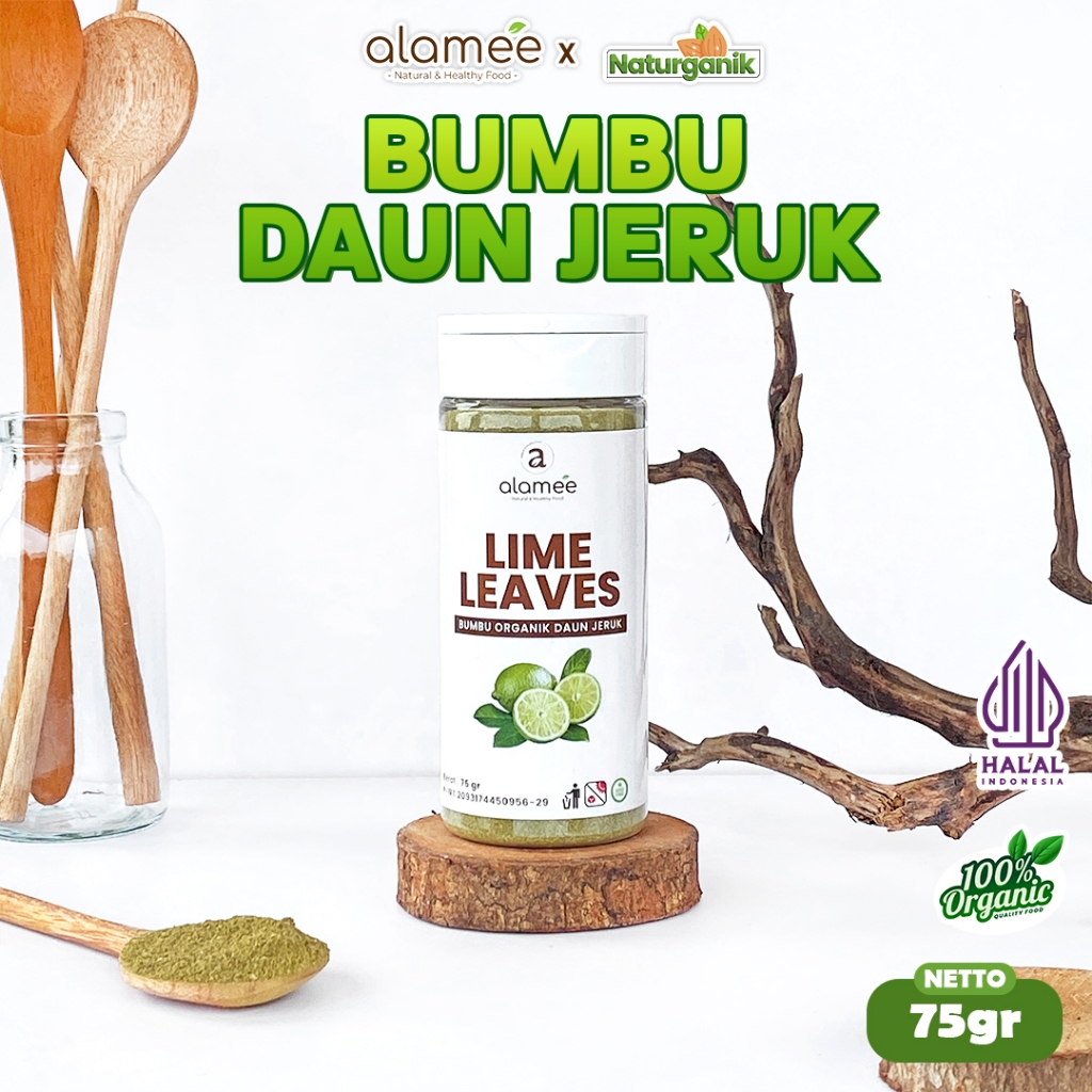 

ALAMEE Bubuk Daun Jeruk Lime Powder Bumbu Instan Dapur Seasoning Organik Tabur Naturganik