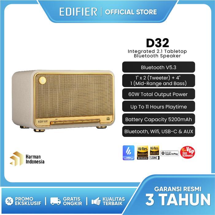 EDIFIER D32 Integreted 2.1 Tabletop Bluetooth Speaker