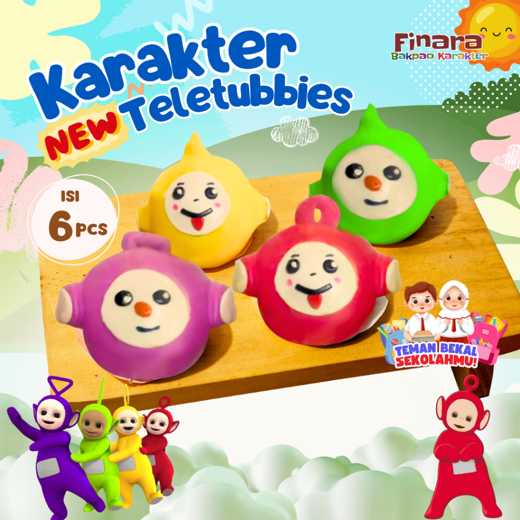 

Bakpao Karakter Frozen Teletubbies Finara Isi 6 Pcs Manis Rasa Cokelat