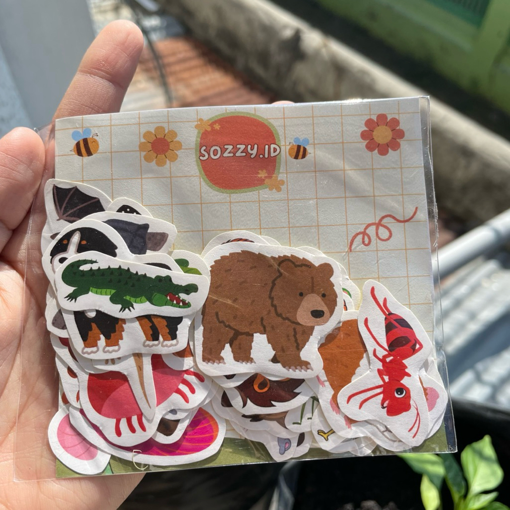 

32 stiker hewan lucu / Sticker hewan edukasi