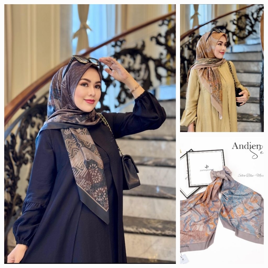 HIJAB JOURNEY ANDIEN SERIES BLUE GREY, GOLD OLIVE, BLACK