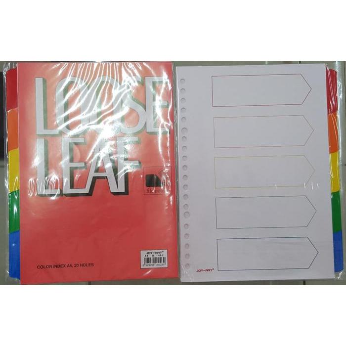 

Divider Binder Note A5 Joyko Color Index (5 warna) Buku File A5-IL-05C
