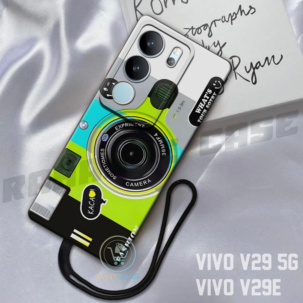 RAHAYOE CASE -  Case Vivo V29 5G - Case Vivo V29E  Free Tali Hp - Fashion Case Softcase Macaron Prot