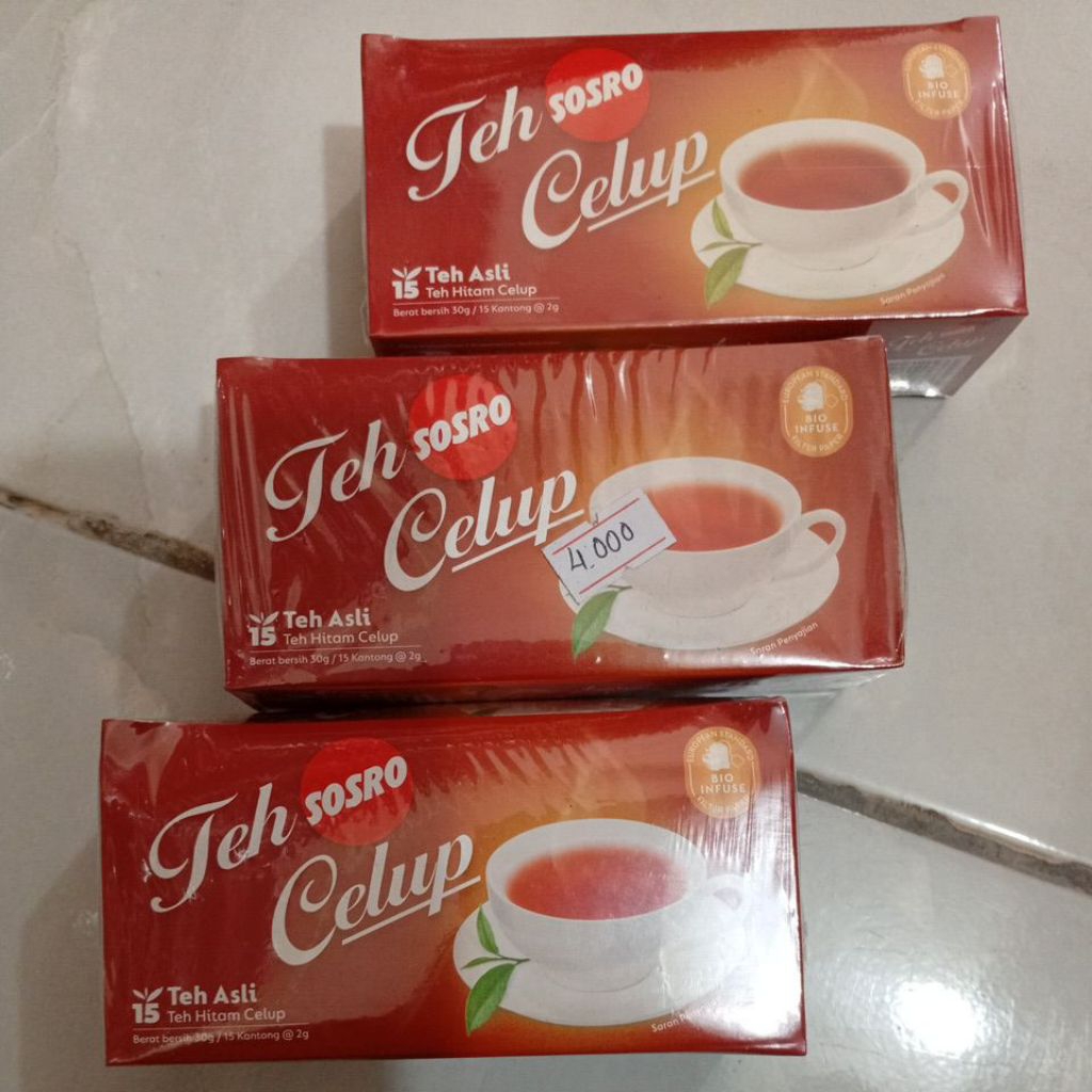 

teh celup sosro teh hitam celup 30g/15kantong