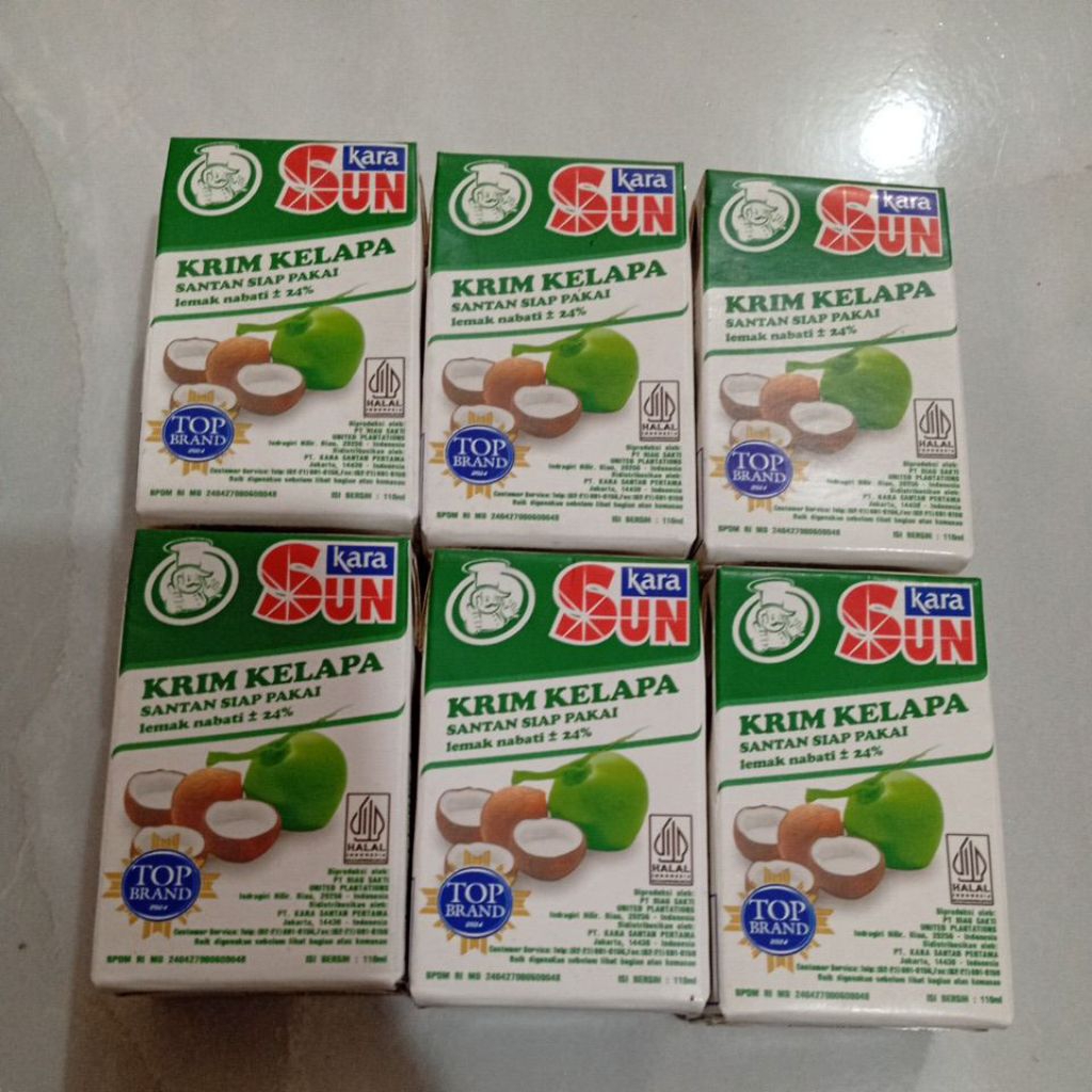 

Sunkara krim kelapa santan siap pakai 110g