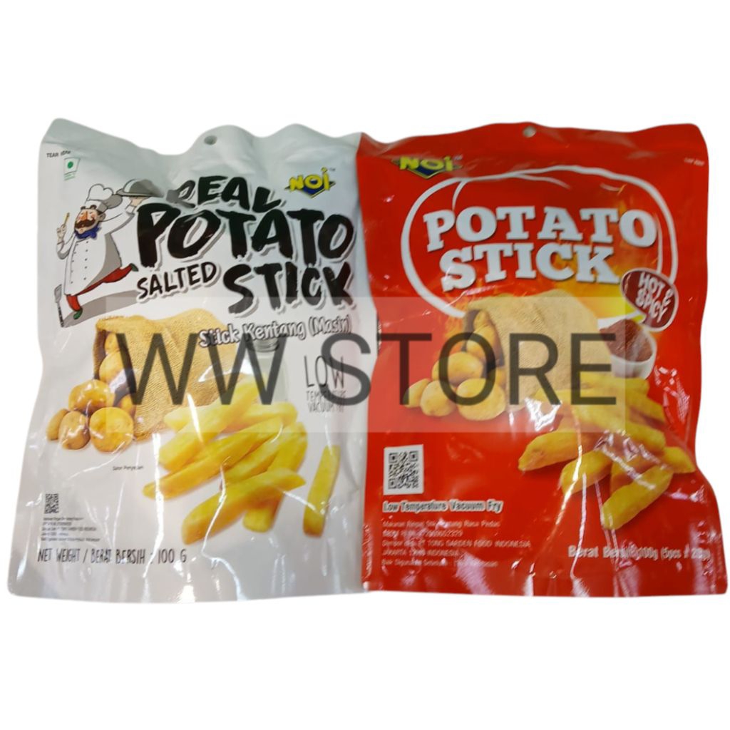 

Cemilan snek makanan ringan stik kentang rasa asin pedas NOi SALTED / HOT & SPICY Real Potato Stick 100g ( 5pcs x 20g )