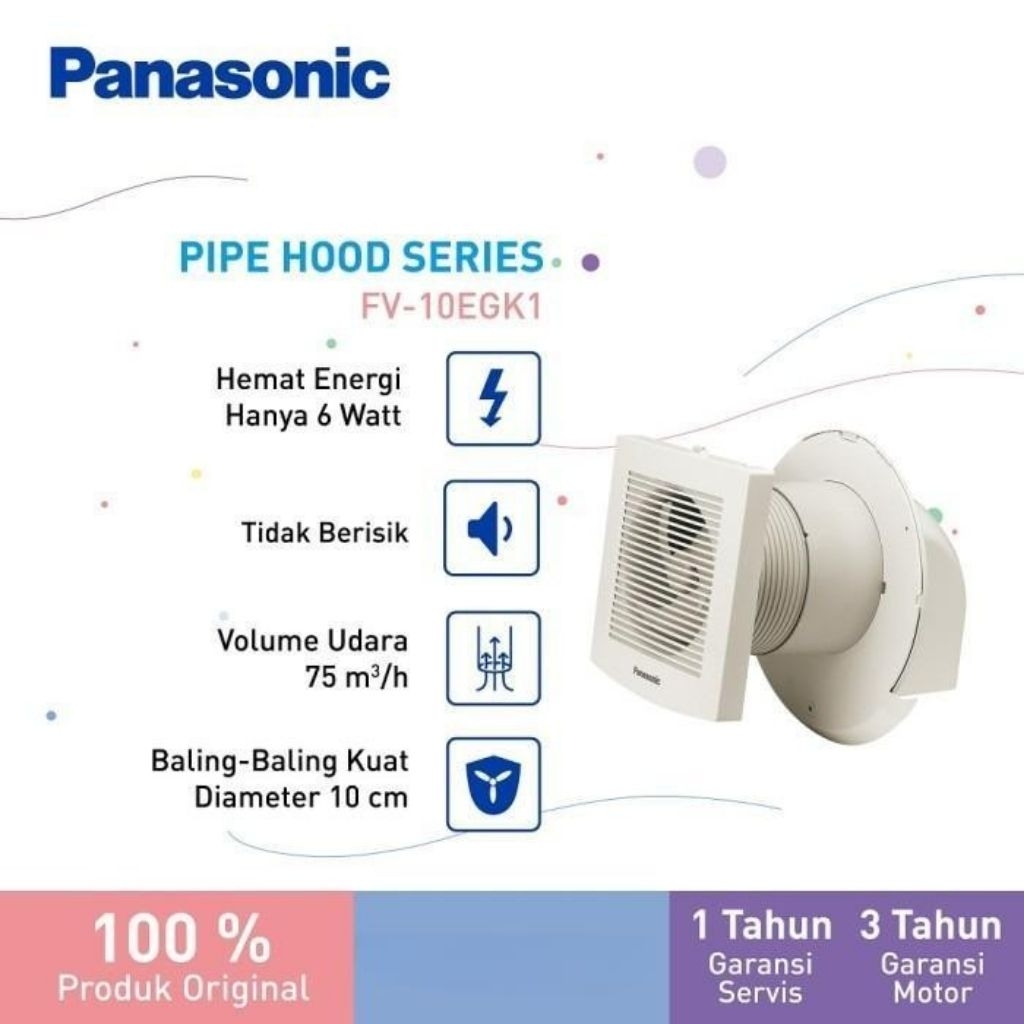 Exhaust Fan Panasonic FV 10EGK Exhaust Kamar Mandi (4 Inch)