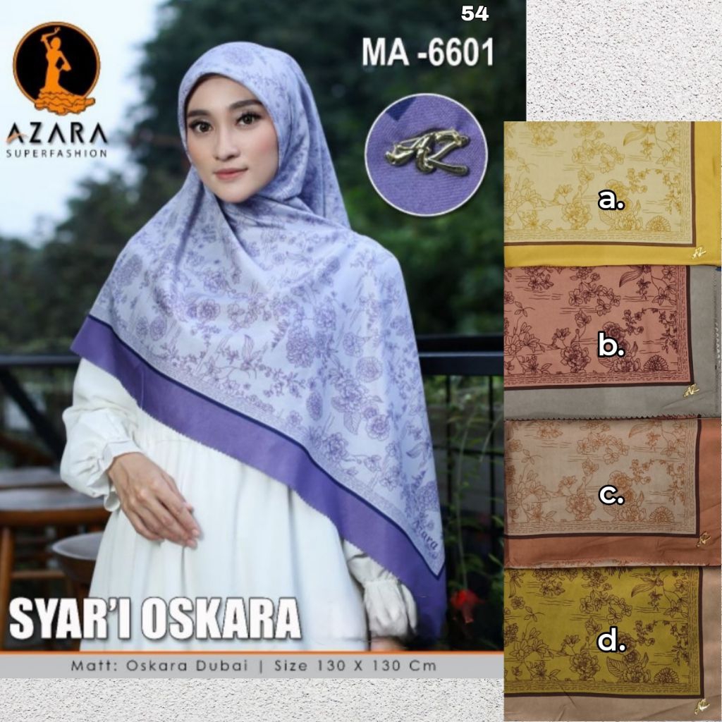 segiempat oskara syar'i motif lc metal logo // oskara syar'i motif