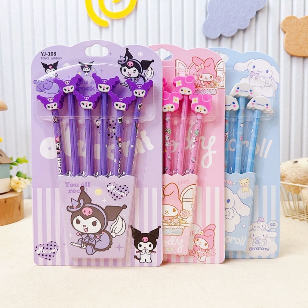 

Pensil sanrio set HB kuromi cinnamoroll melody