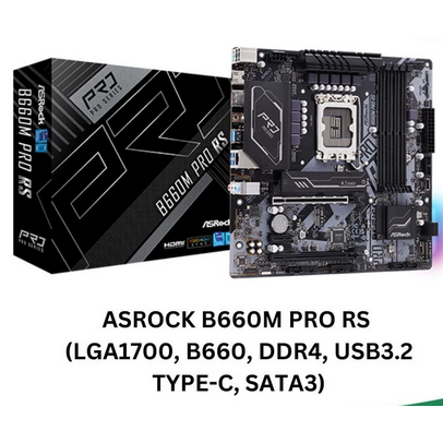 ASROCK B660M PRO RS (LGA1700, B660, DDR4, USB3.2 TYPE-C, SATA3)