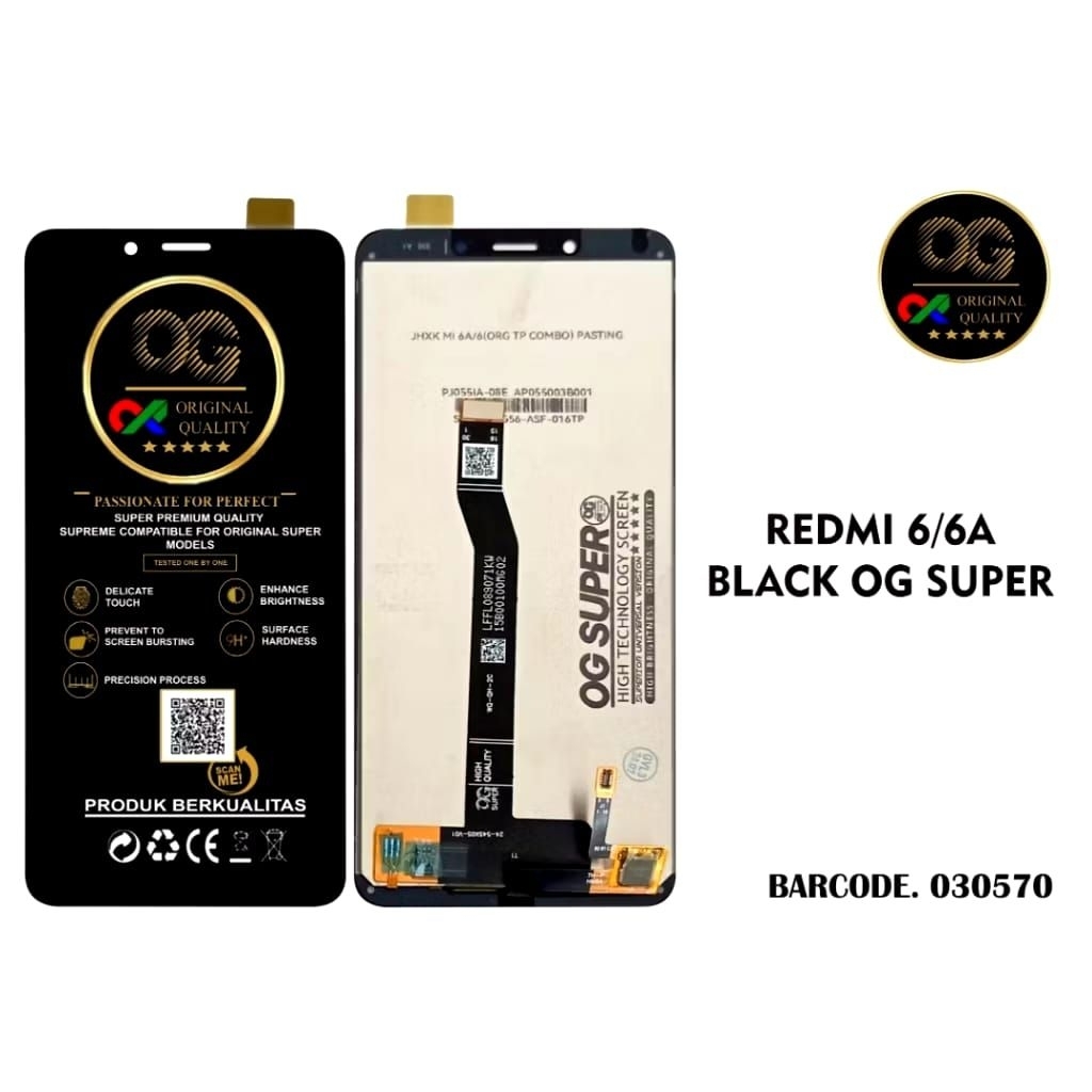 LCD TOUCHSCREEN XIOMI REDMI 6/6A BLACK OG SUPER