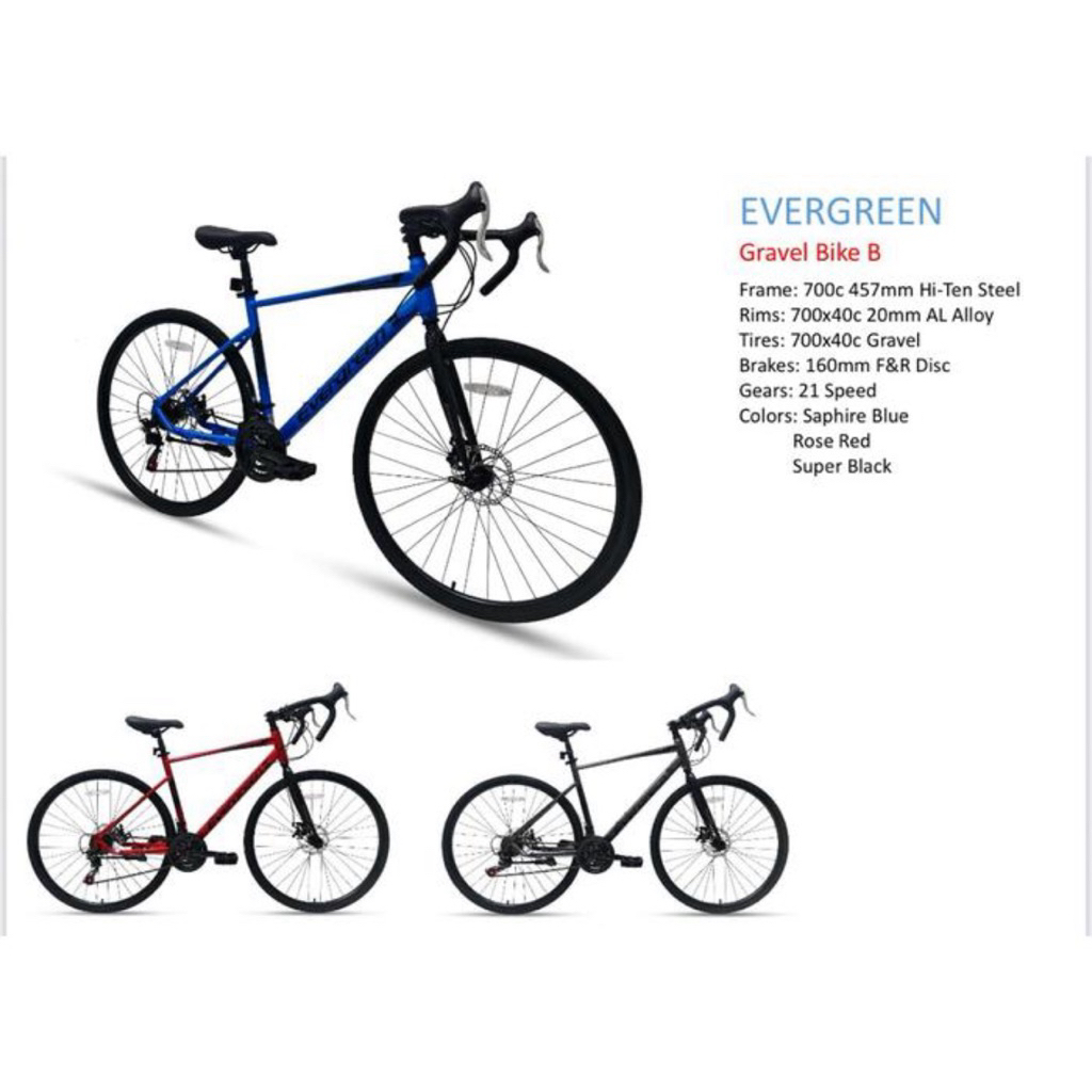 Sepeda Roadbike Gravel 700c Evergreen B
