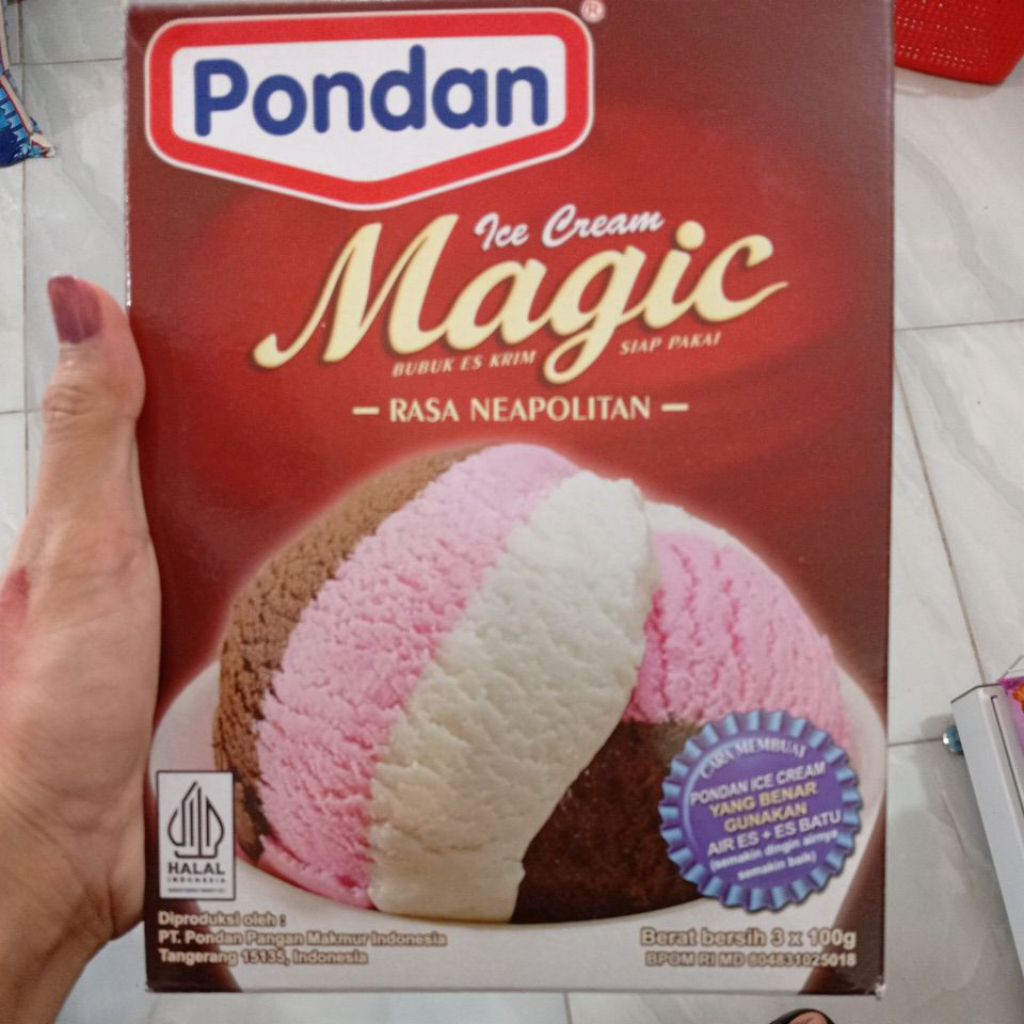 

pondan ice cream magic bubuk es krim siap pakai 3×100g