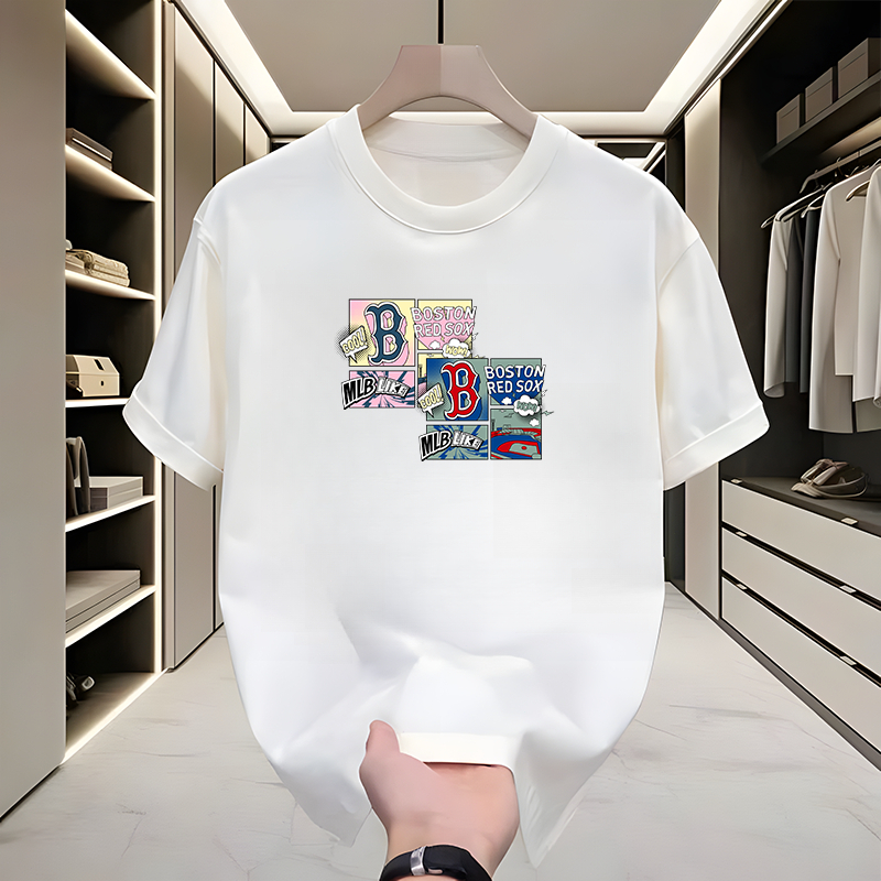 【Sports Station】kaos mlb Kaos lengan pendek Oversize Menyerap Keringat 100% katun