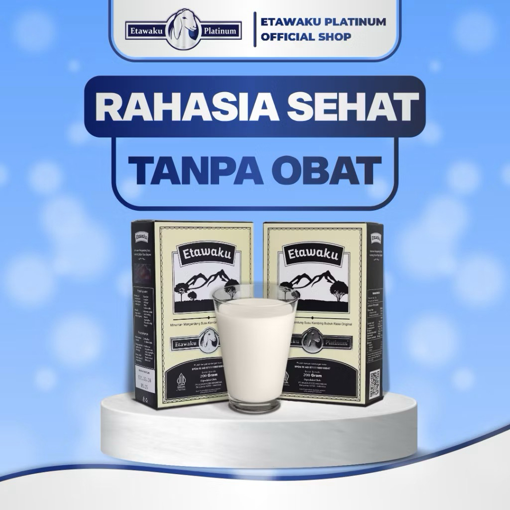 

Etawaku Platinum - Susu Kambing Etawa Murni + Krimer Bubuk yang Berkhasiat Tinggi Memiliki Kandungan Protein dan Vitamin Kompleks yang lengkap dan Rendah Lemak