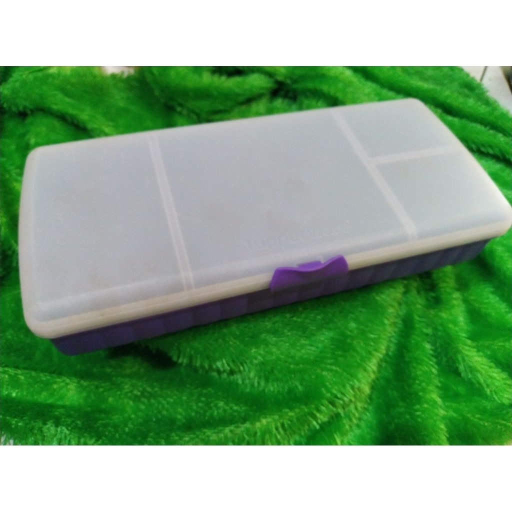 kotak makan Bento Tupperware second hijau & ungu(1pcs)