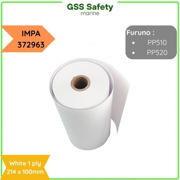 

Teleprinter Recording Paper Furuno PP510 PP520 214x100mm IMPA 372693 - 208x100mm 372694